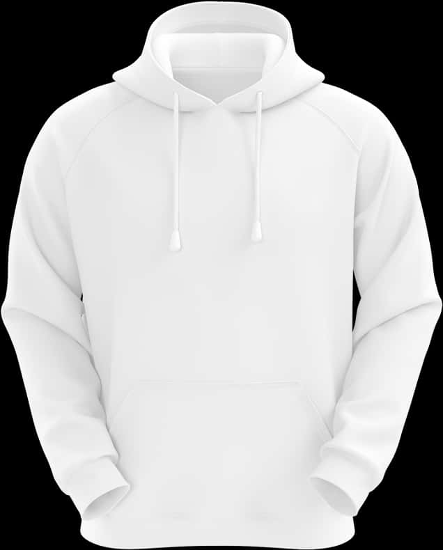 Blank White Hoodie Mockup PNG image