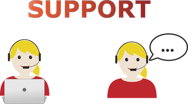 Customer Support Representatives Illustration PNG image