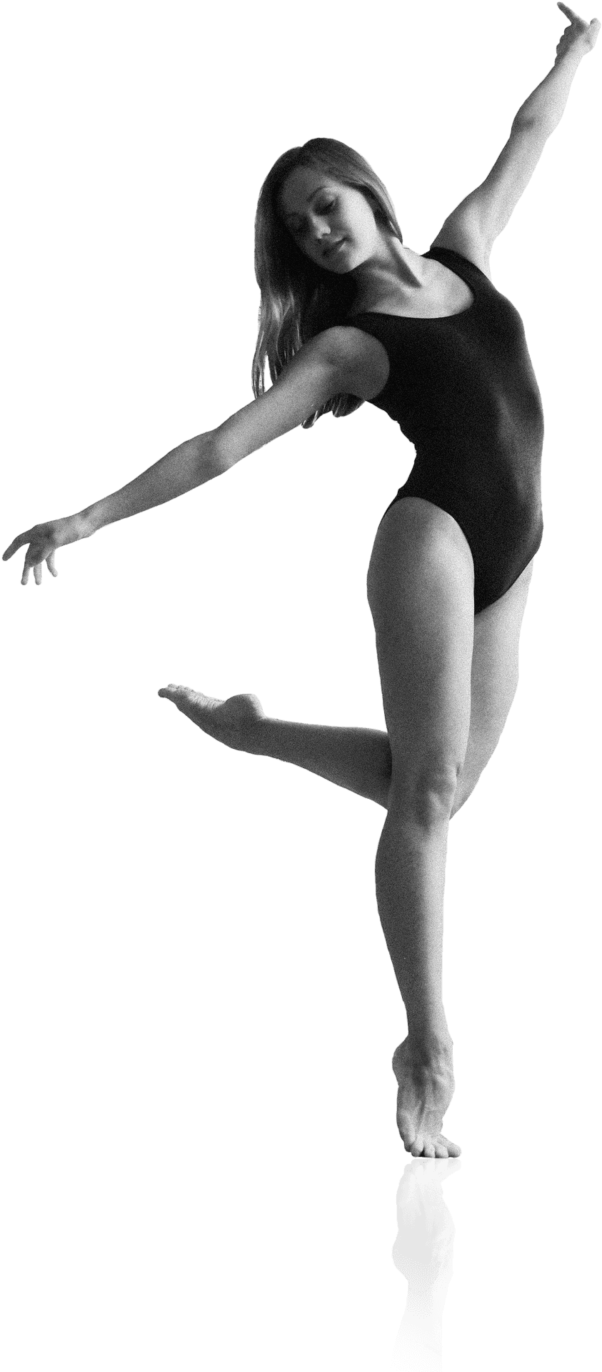 Female Gymnast Balance Pose PNG image