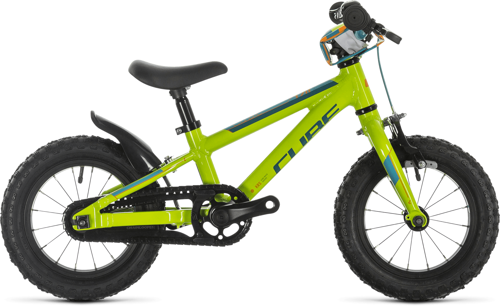 Green Childrens Bike Isolated PNG image