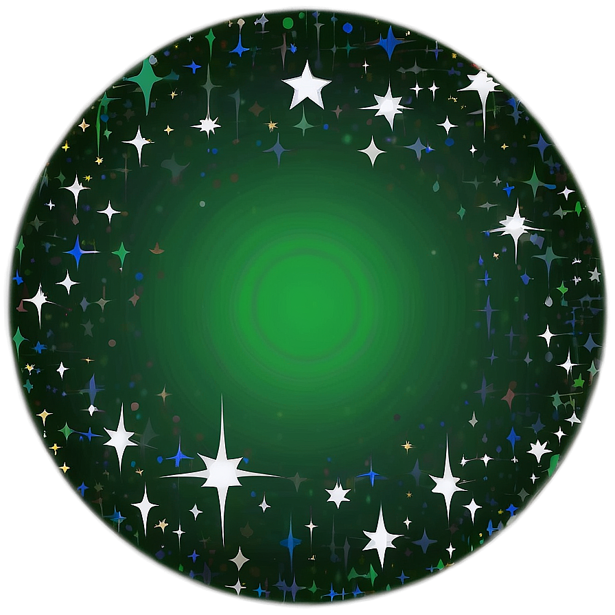 Green Circle With Stars Png 05252024 PNG image