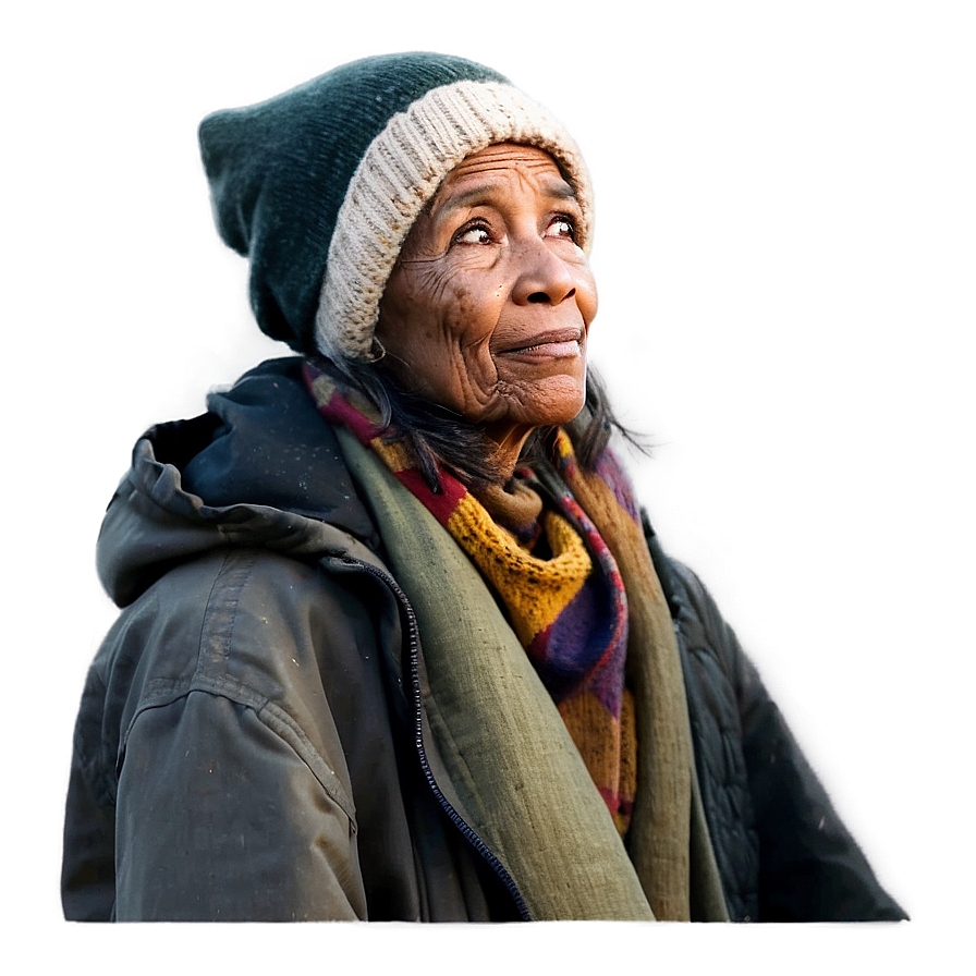 Homeless Woman Portrait Png 06132024 PNG image