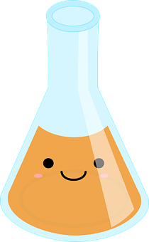 Kawaii Chemistry Flask PNG image