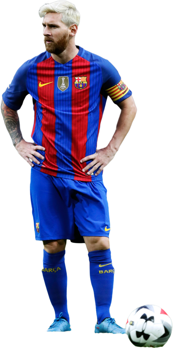 Messiin F C Barcelona Kit PNG image