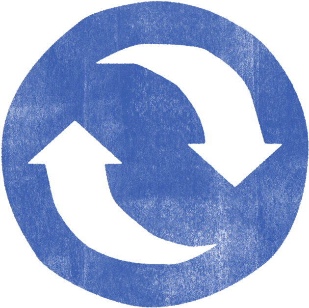 Recycling Symbol Blue PNG image