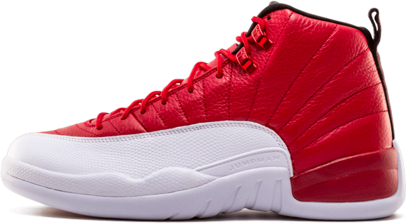 Red White Air Jordan12 Sneaker PNG image