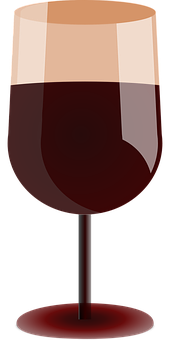 Red Wine Glass Vector Illustration PNG image