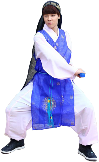 Traditional Korean Dance Attire PNG image