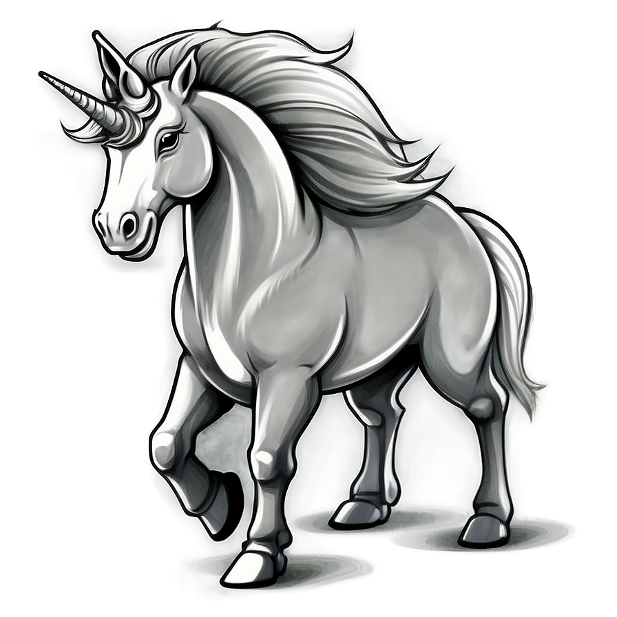 Unicorn Coloring Page Png 06132024 PNG image