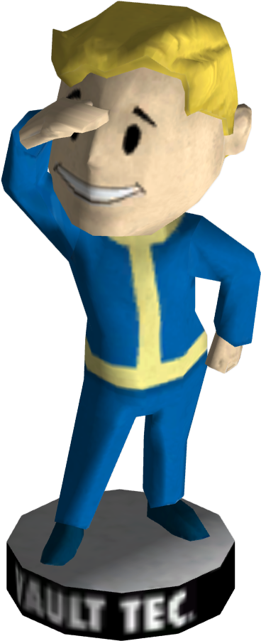 Vault Tec Mascot Figurine PNG image