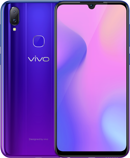 Vivo Smartphone Blue Gradient PNG image