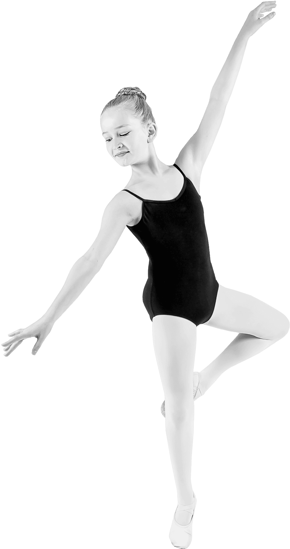 Young Gymnast Ballet Pose PNG image