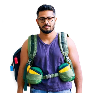 Cool Guy With A Backpack Png Bpw45 PNG image