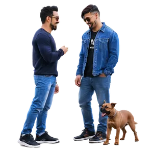 Cool Guy With A Pet Dog Png 06252024 PNG image