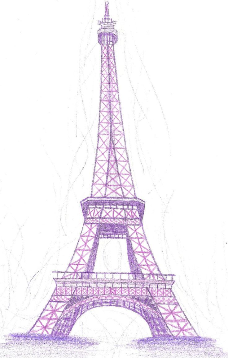 Eiffel tower clip art eiffel tower in purple by doncamatica