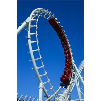 Clip art image of roller coaster sandra bornstein