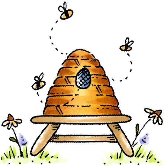 Beehive clipart 6