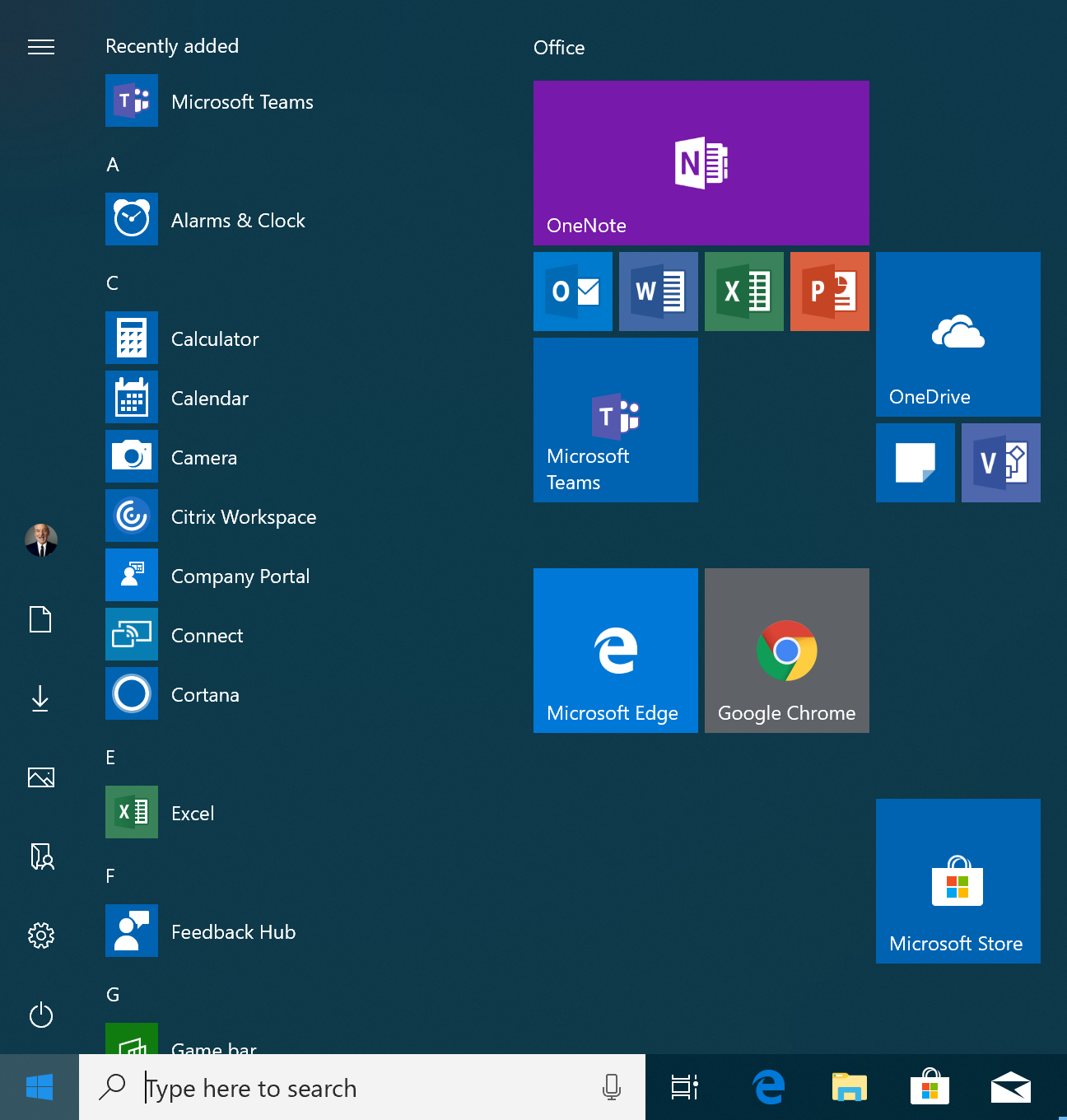 Start menu