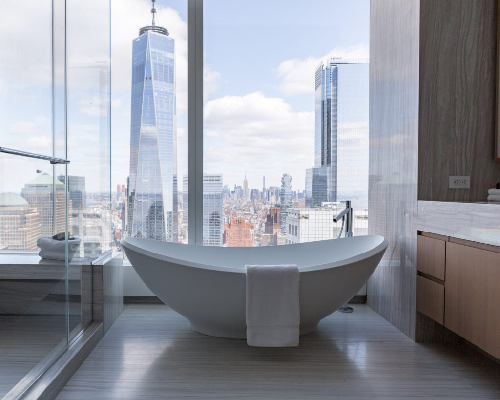 50 West Street penthouse bathtub, image by Andrew Campbell Nelson