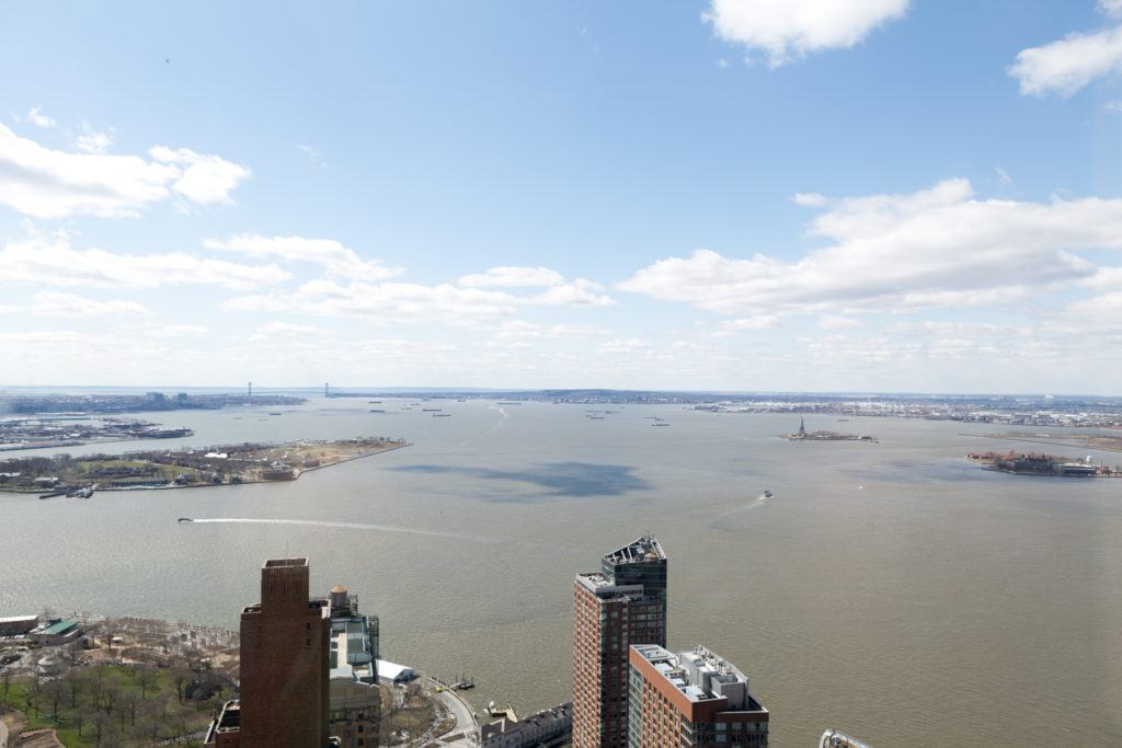 50 West Street views of the New York Harbor, image by Andrew Campbell Nelson