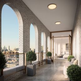 Rendering of terrace areas at The Parlour (Binyan Studios)