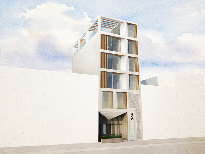 Rendering of 566 Grand Street - Opera Studio Architecture