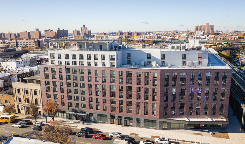 Aerial view of 50 Penn at 50 Pennsylvania Avenue - Courtesy of Pennrose and RiseBoro Community Partnership