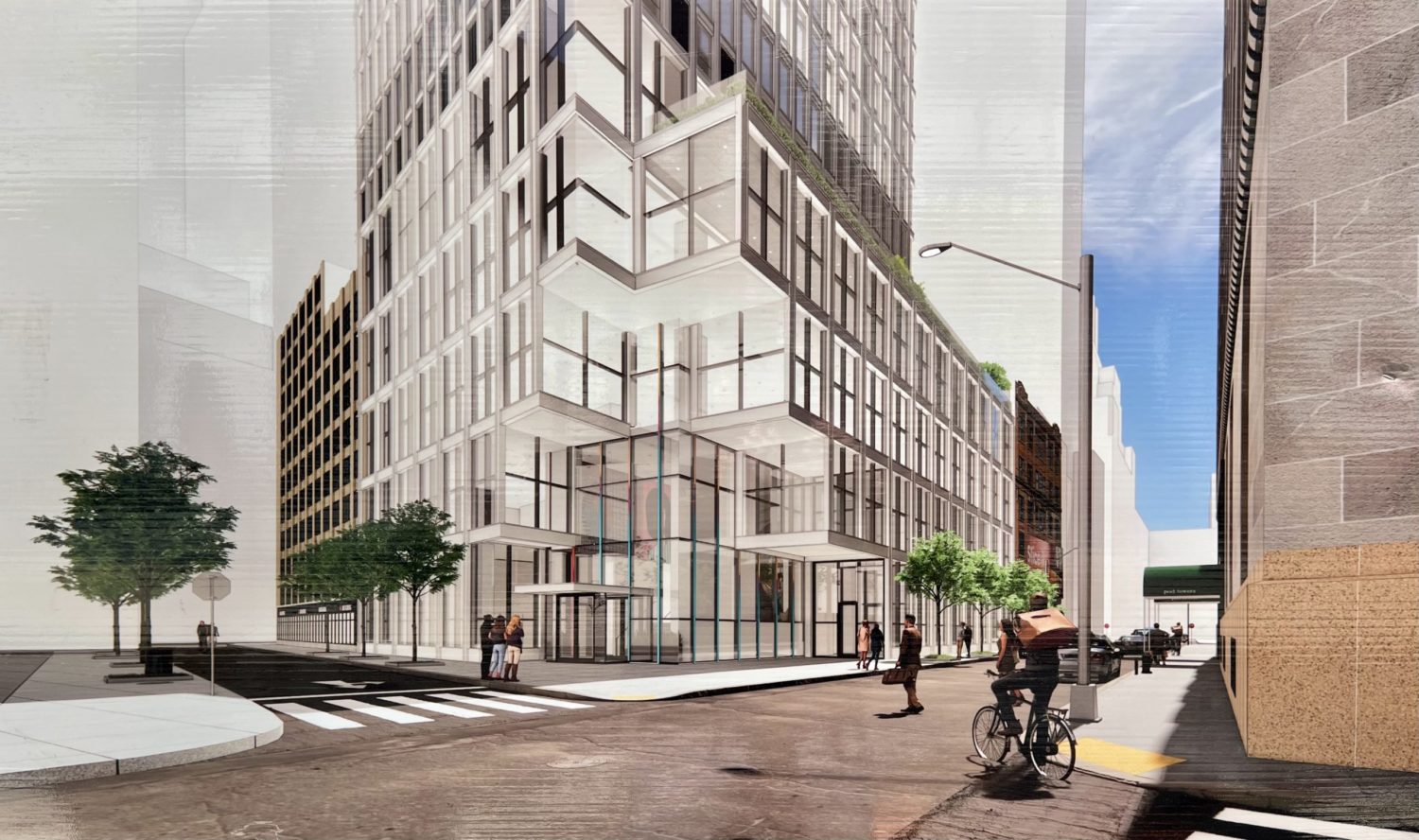 Preliminary rendering of 111 Washington Street, formerly 8 Carlisle Street