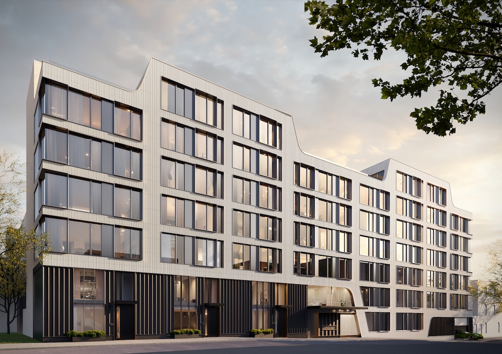 Evening rendering of 171 North 1st Street in Williamsburg, Brooklyn - Rendering by Pax Brooklyn