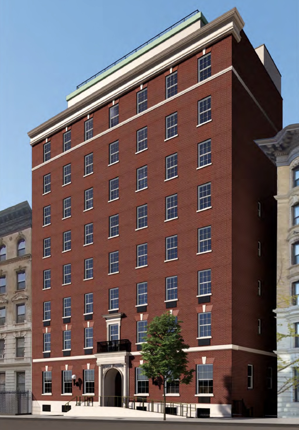 Render of proposed renovation work at 340 West 85th Street, via nyc.gov