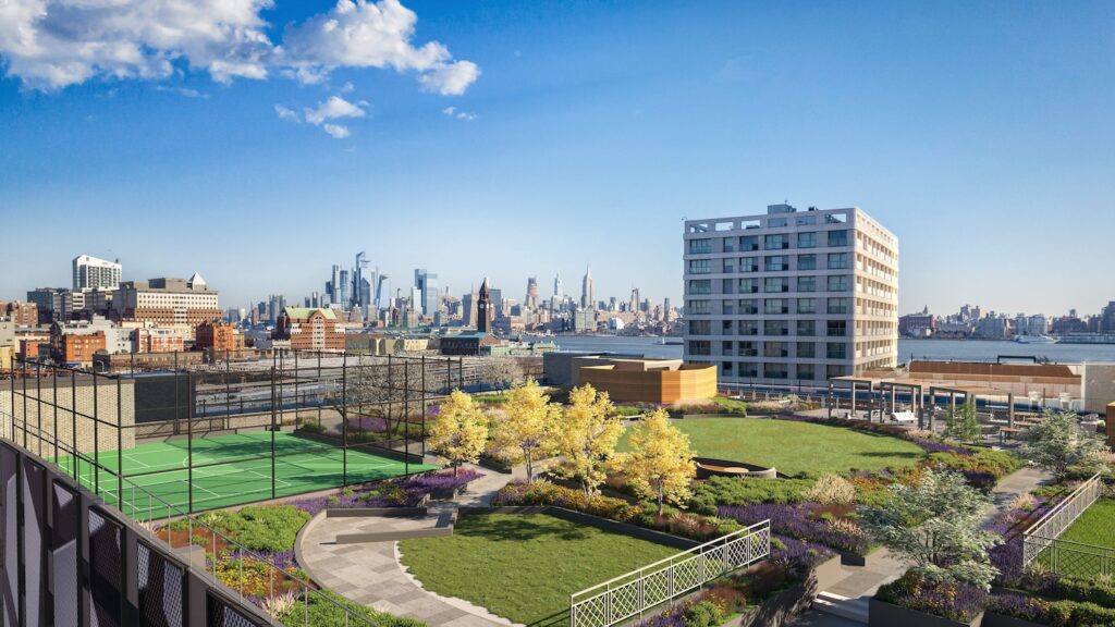 Rooftop at 30 Park Lane North. Designed by Woods Bagot Architects