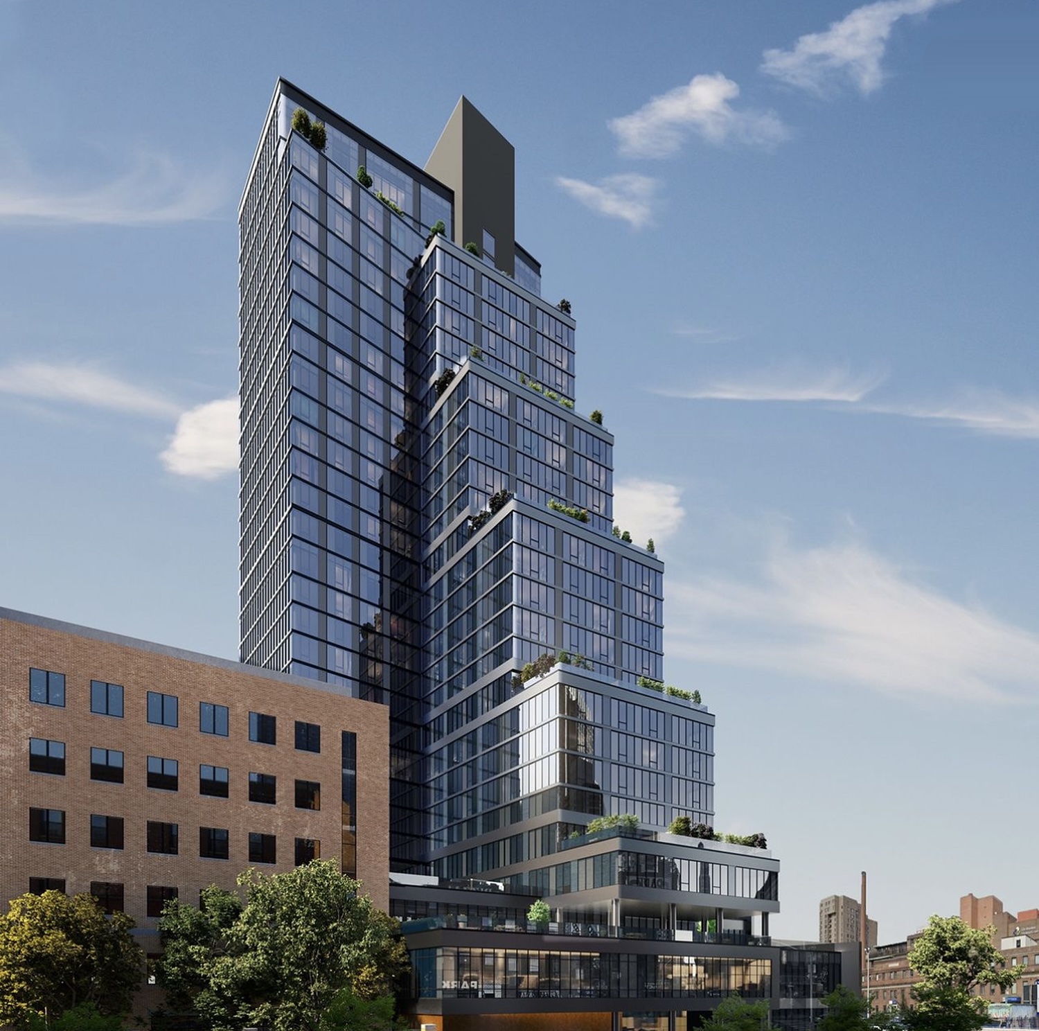 Rendering of 89 Dekalb Avenue. Designed by Perkins Eastman