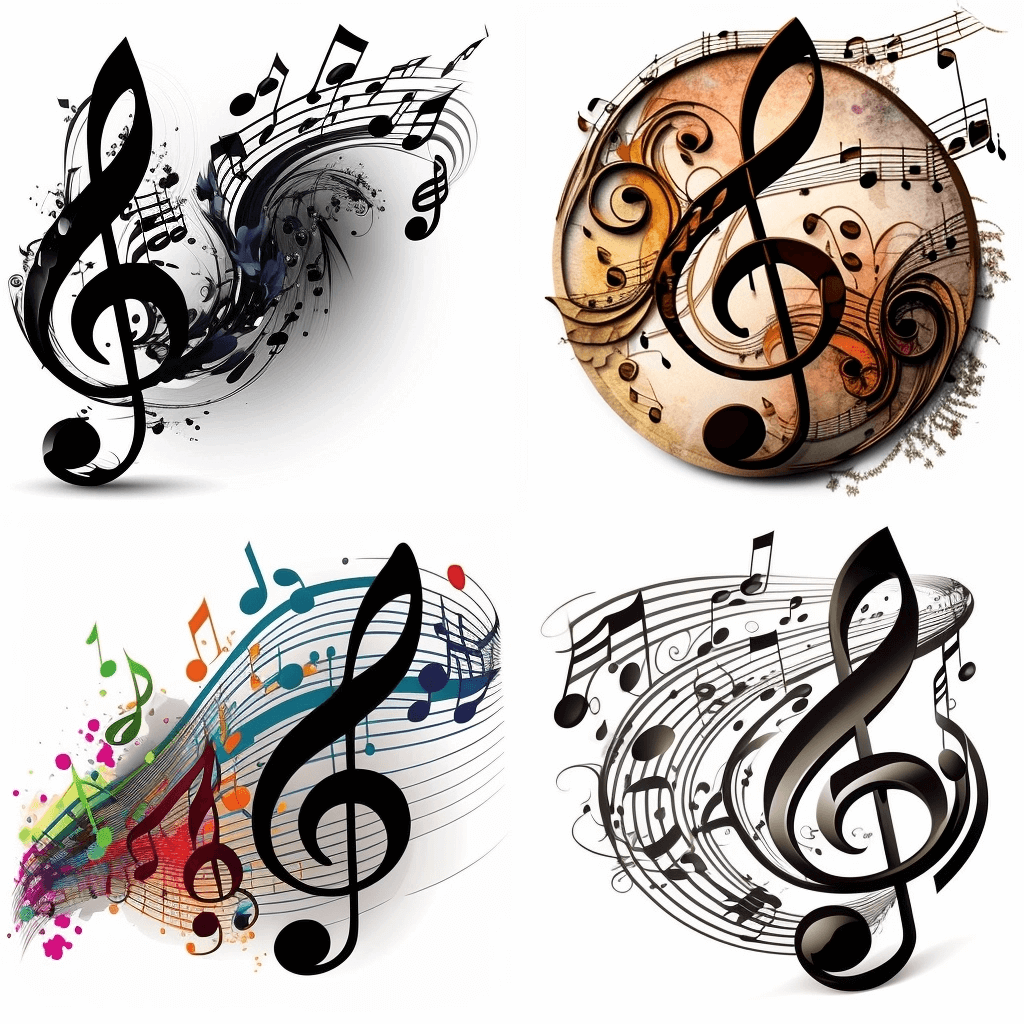 Musical Note Staff Color Clip Art - Color Music Notes Clipart - Clip ...