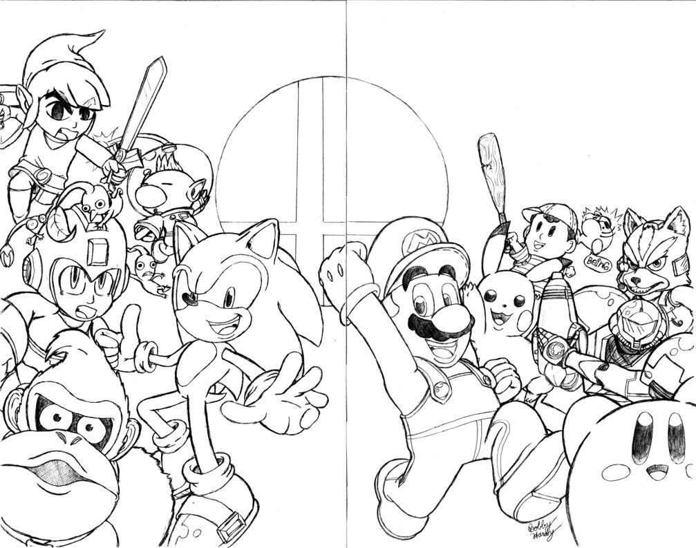 Free Super Smash Brothers Coloring Pages Free Printable, Download Free 