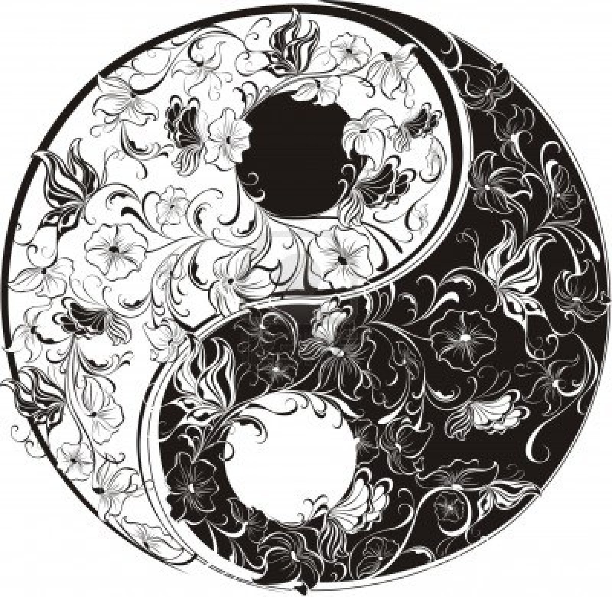 Yin Yang Trippy Coloring Pages