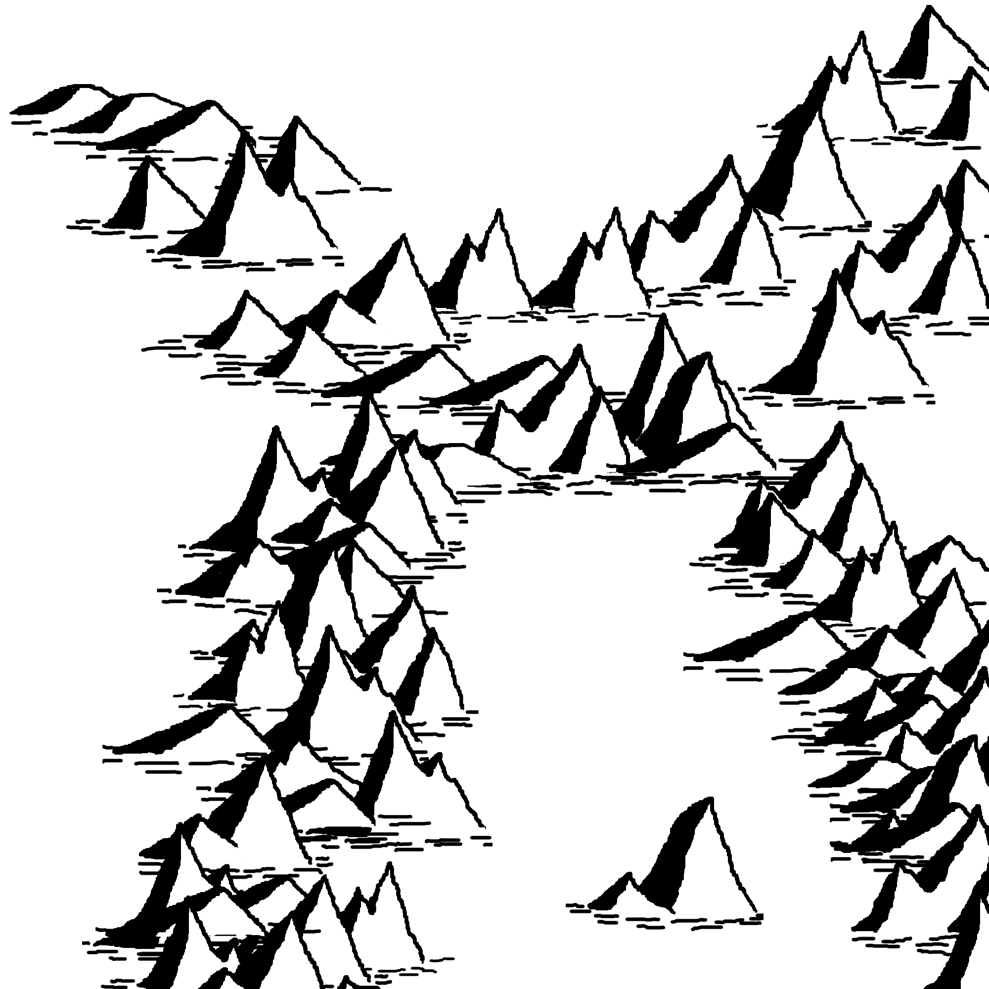 Mountain Line Art Svg