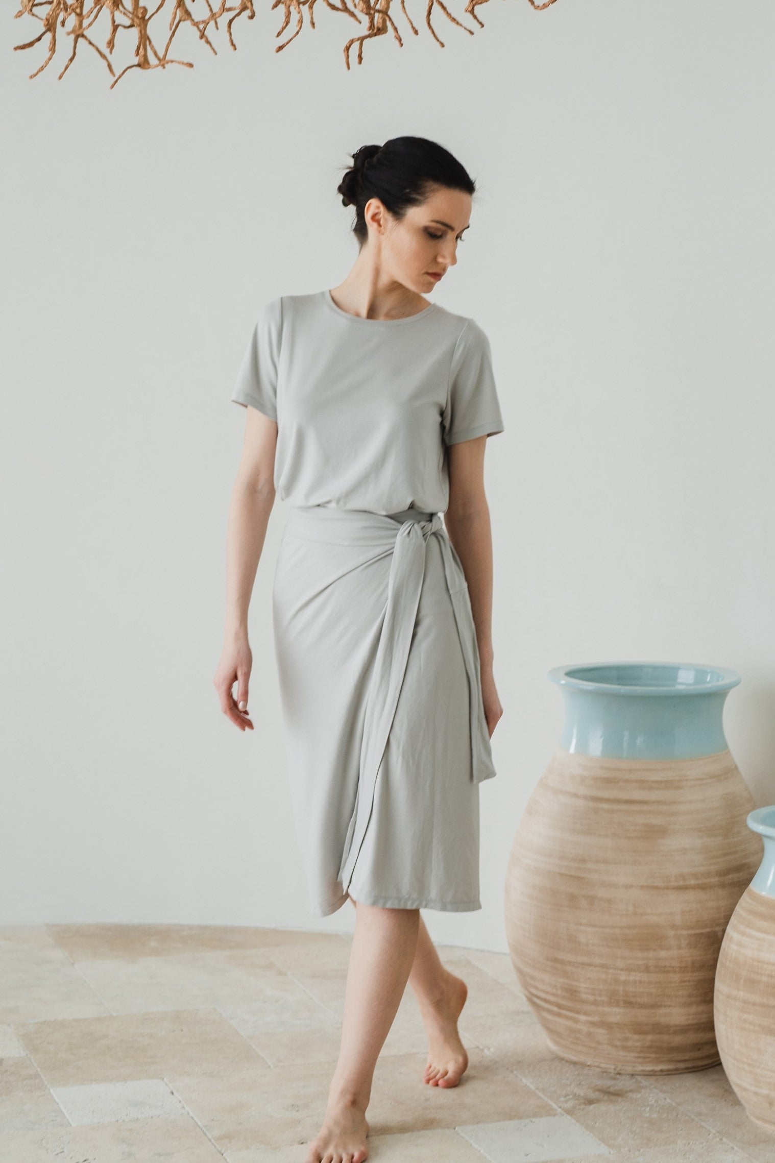 Kaia Wrap Skirt Grey