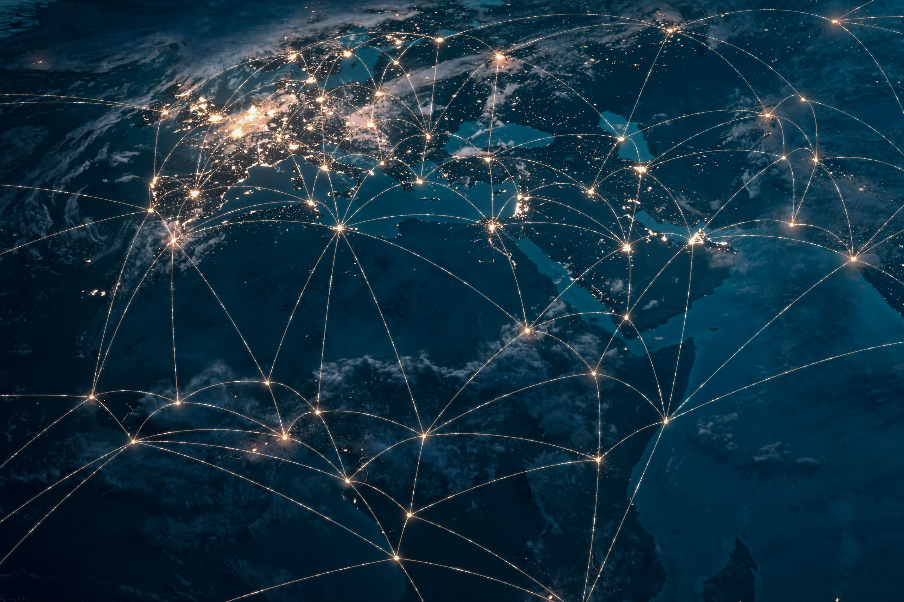 globe and communications lines