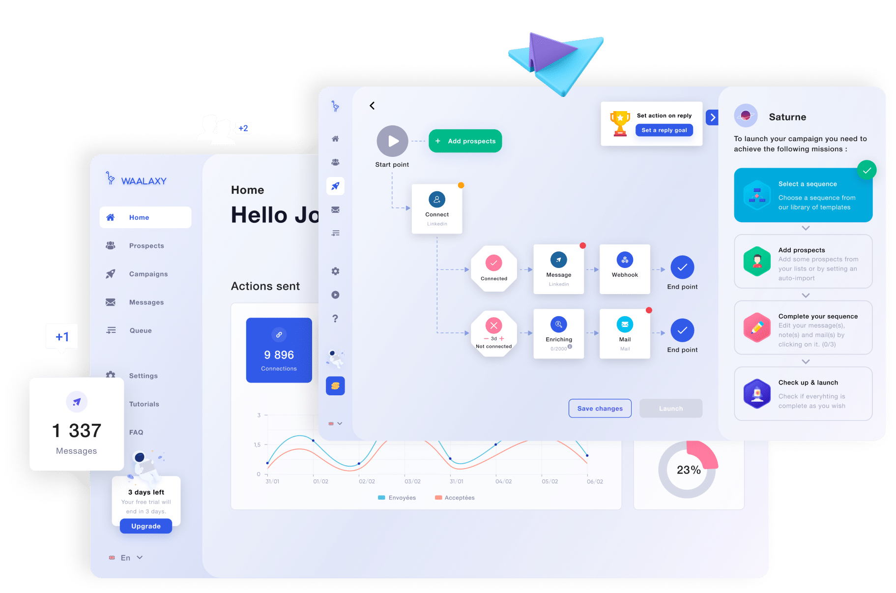 waalaxy dashboard