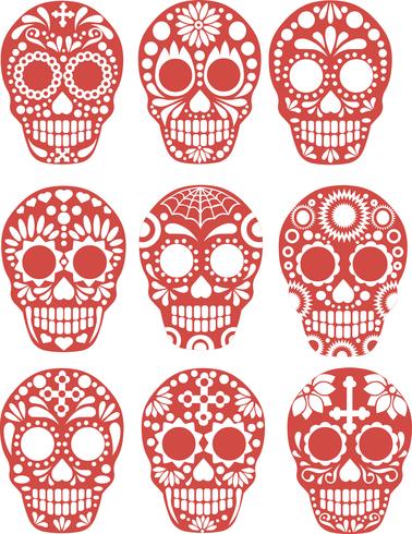 mexican sugar skull vector