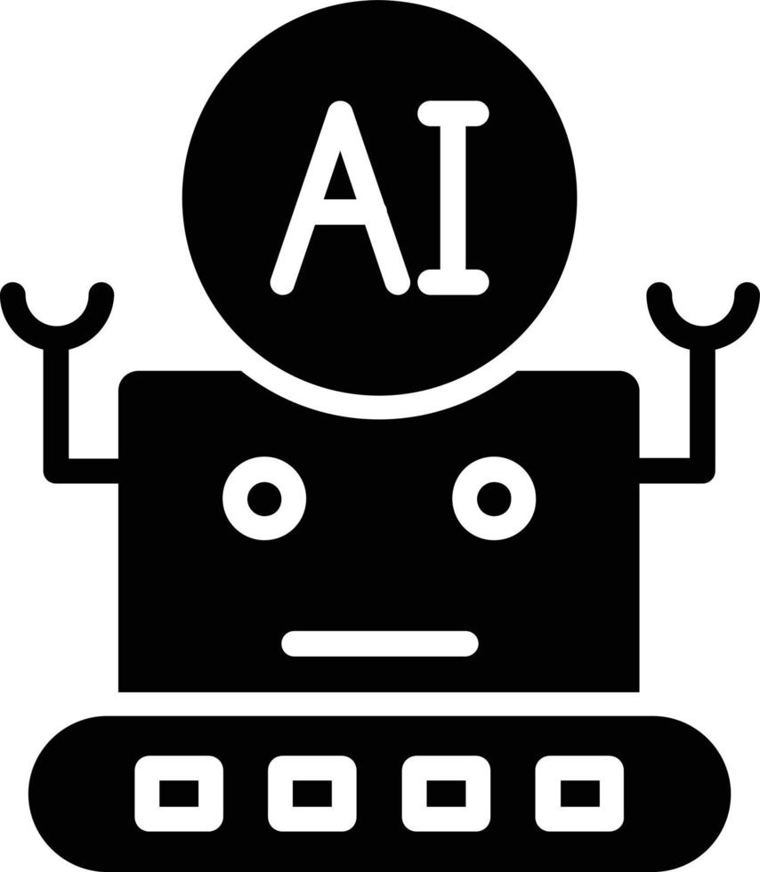 AI Glyph Icon vector