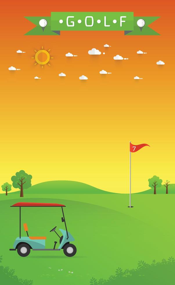 Background of golf field vector