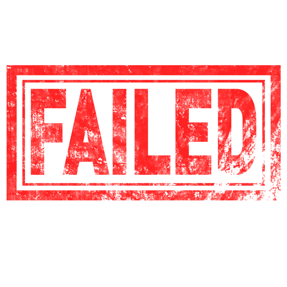 Failed Red Ink Stamp png