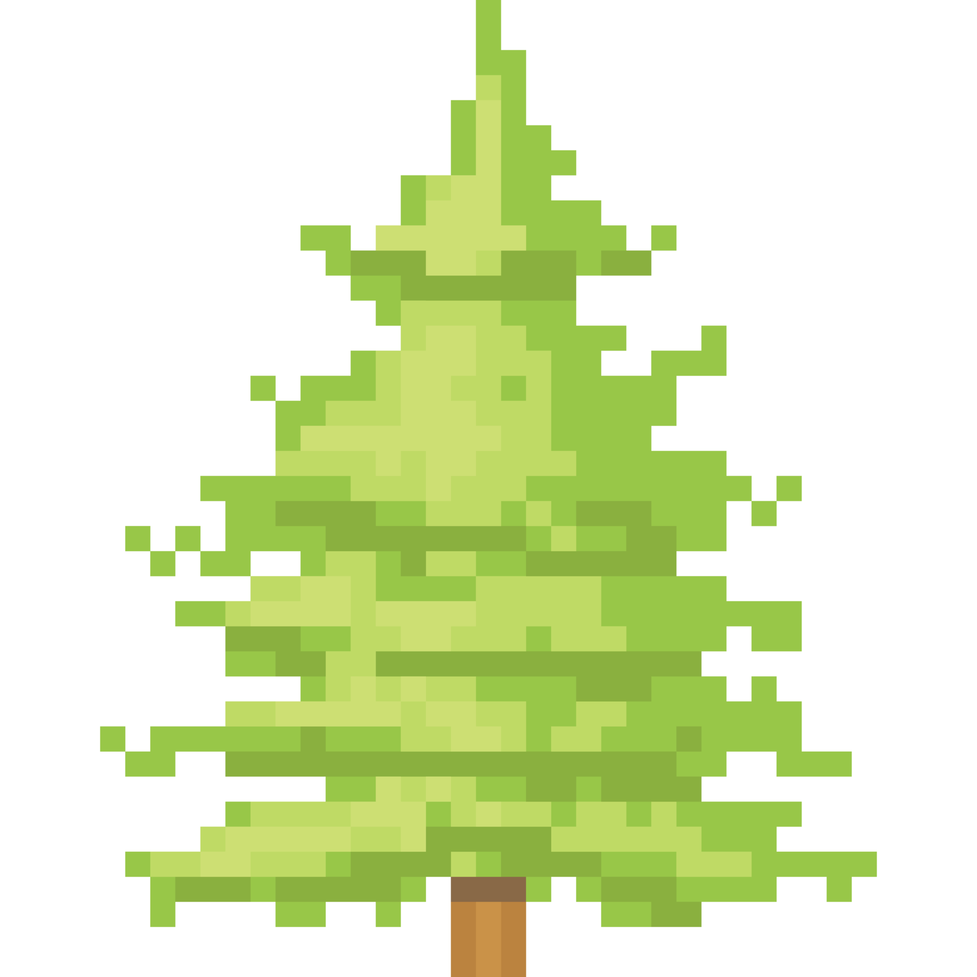 Pixel art pine tree 2 27190879 PNG