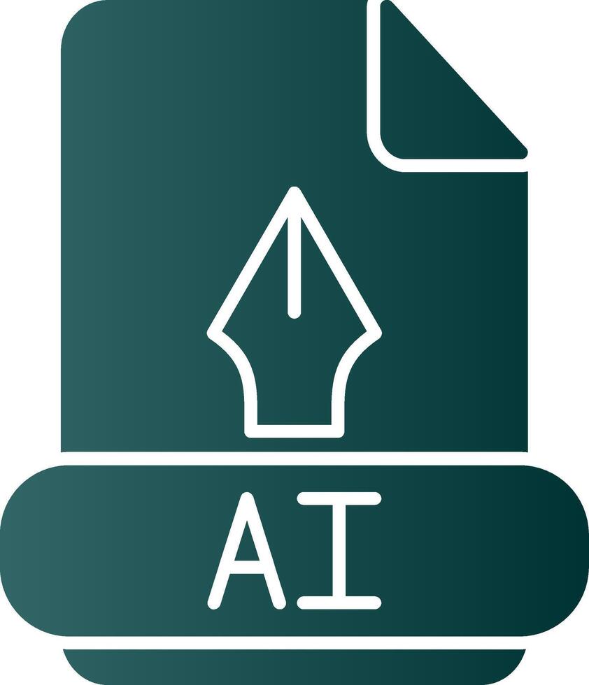 Ai Glyph Gradient Icon vector