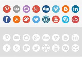 Round Social Media Icon Vector Pack