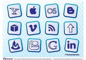 Popular Social Media Icons vector