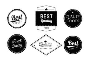 Free Black and White Vector Labels Set