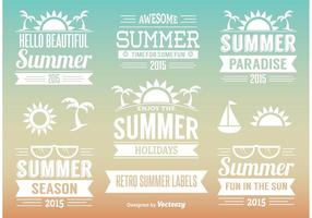 Retro Summer Labels vector