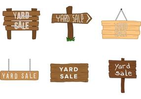 Yard Sale Wooden Sign Vectorss vector